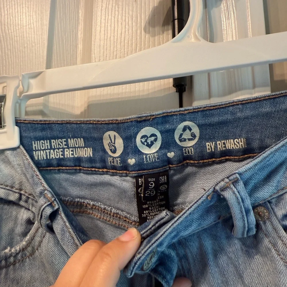 Rewash Blue Boyfriend Jeans Classic Denim Style - Picture 4 of 8